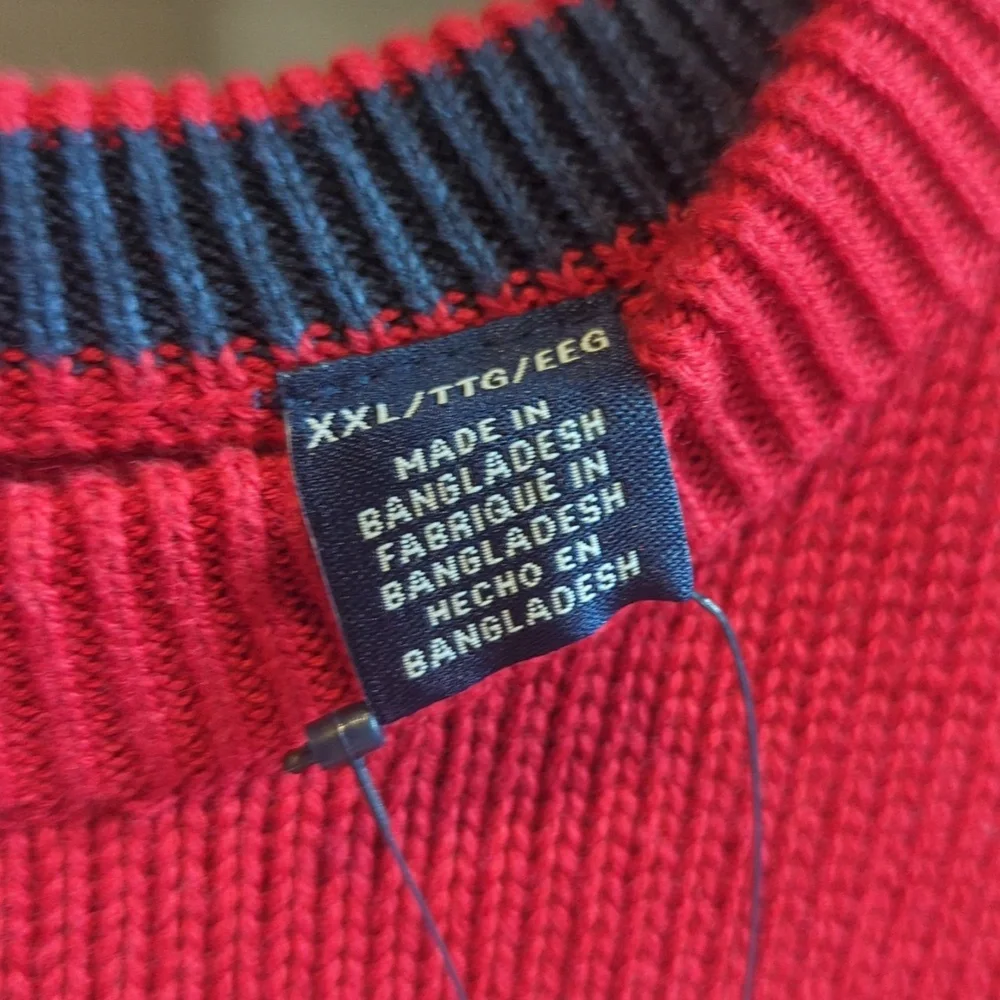 NWT Chaps Red Crewneck Sweater - Picture 4 of 6